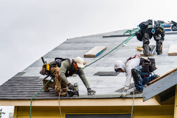 Professional Gutter Installation technician working in Fairfield, NJ
